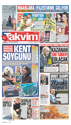 Takvim Gazetesi Manşeti