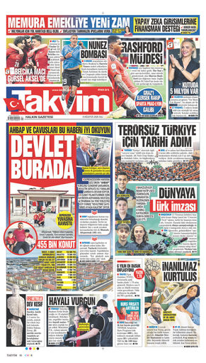 Takvim Gazetesi Manşeti