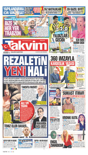 Takvim Gazetesi Manşeti