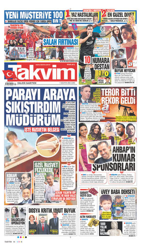 Takvim Gazetesi Manşeti
