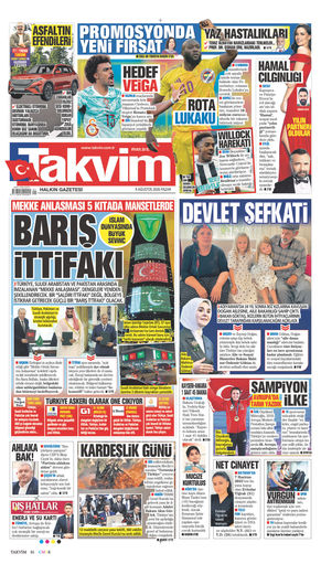 Takvim Gazetesi Manşeti