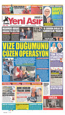 Yeni Asır Gazetesi Manşeti