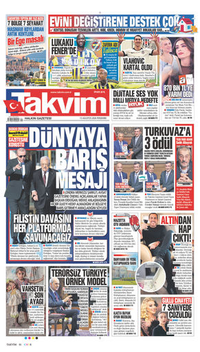 Takvim Gazetesi Manşeti