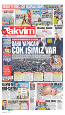 Takvim Gazetesi Manşeti