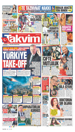 Takvim Gazetesi Manşeti