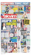 Takvim Gazetesi Manşeti