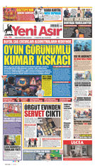 Yeni Asır Gazetesi Manşeti
