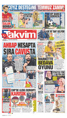 Takvim Gazetesi Manşeti