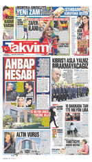 Takvim Gazetesi Manşeti