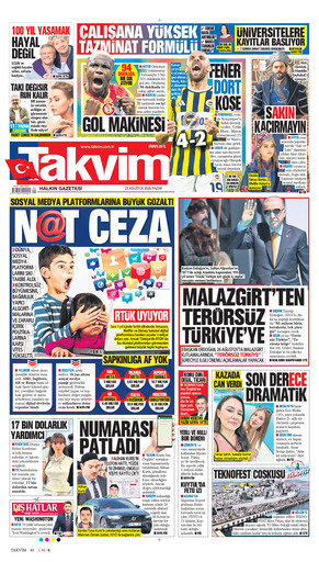Takvim Gazetesi Manşeti