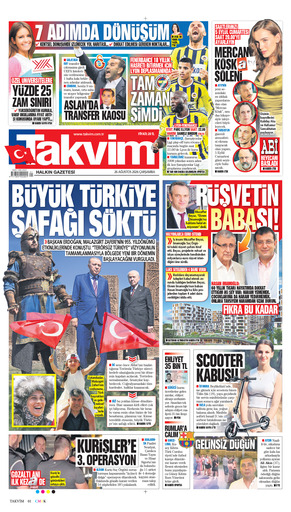 Takvim Gazetesi Manşeti