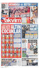 Takvim Gazetesi Manşeti
