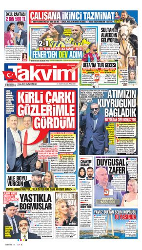 Takvim Gazetesi Manşeti