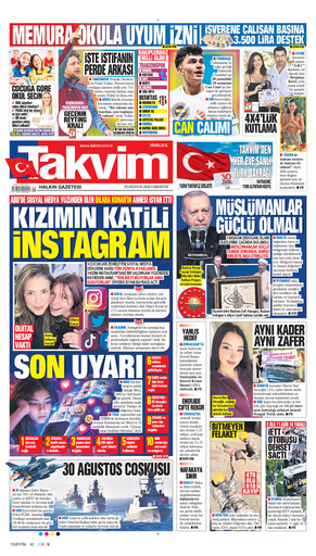 Takvim Gazetesi Manşeti