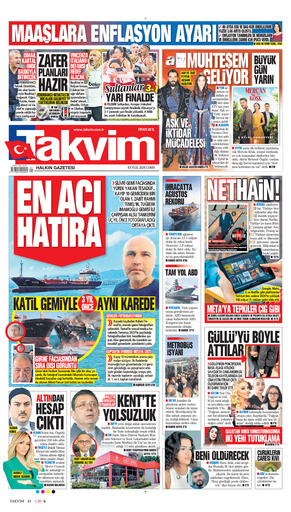 Takvim Gazetesi Manşeti