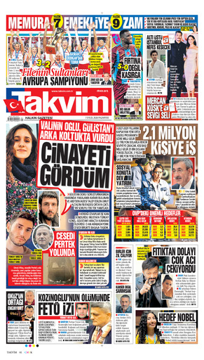 Takvim Gazetesi Manşeti