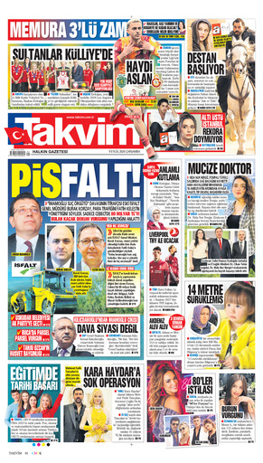 Takvim Gazetesi Manşeti