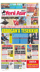 Yeni Asır Gazetesi Manşeti