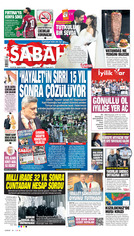 Sabah Gazetesi Manşeti