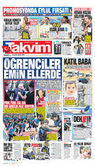 Takvim Gazetesi Manşeti