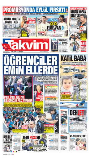 Takvim Gazetesi Manşeti