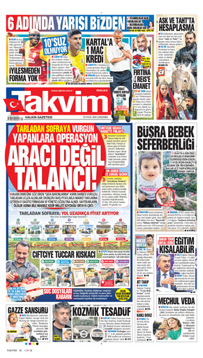 Takvim Gazetesi Manşeti