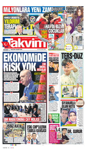 Takvim Gazetesi Manşeti