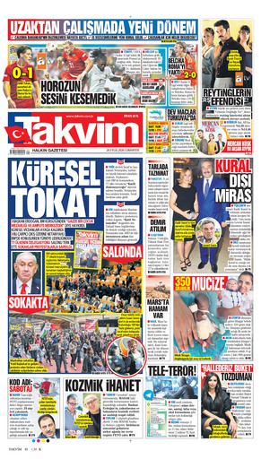 Takvim Gazetesi Manşeti