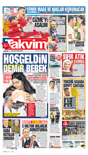 Takvim Gazetesi Manşeti