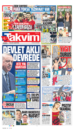 Takvim Gazetesi Manşeti