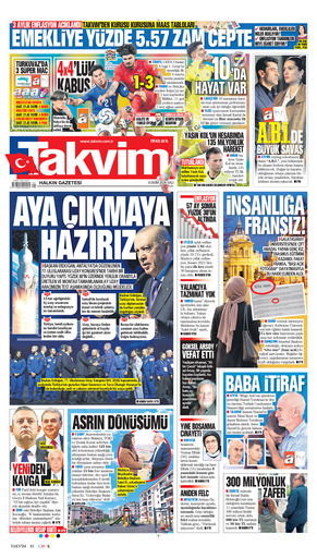 Takvim Gazetesi Manşeti