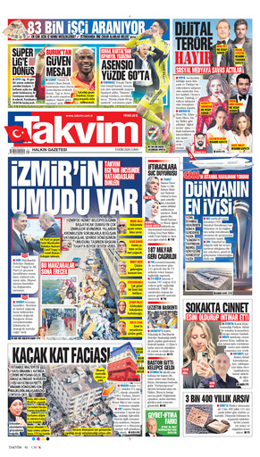 Takvim Gazetesi Manşeti