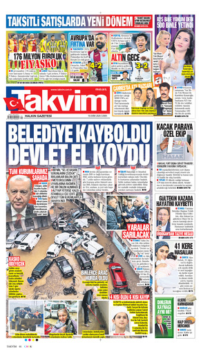 Takvim Gazetesi Manşeti