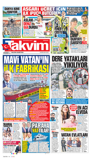 Takvim Gazetesi Manşeti