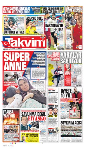 Takvim Gazetesi Manşeti