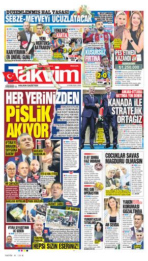 Takvim Gazetesi Manşeti