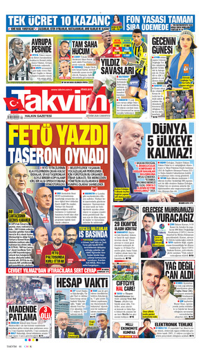 Takvim Gazetesi Manşeti