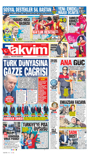 Takvim Gazetesi Manşeti