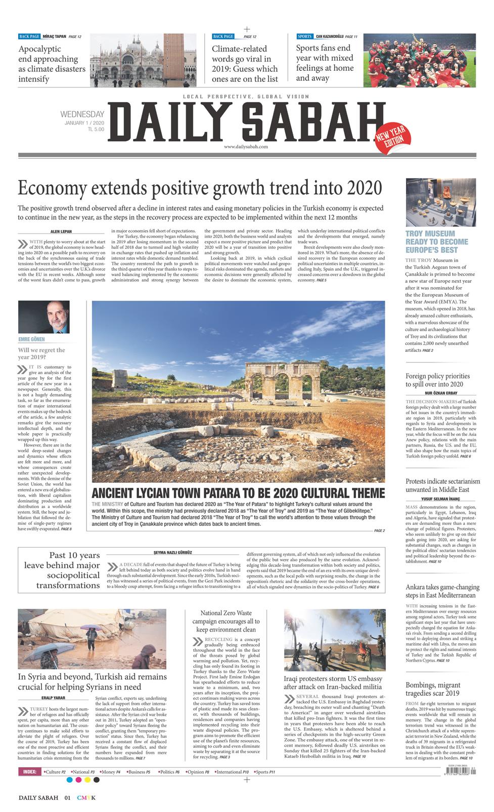 06 Subat 2021 Cumartesi Daily Sabah Gazetesi Manset