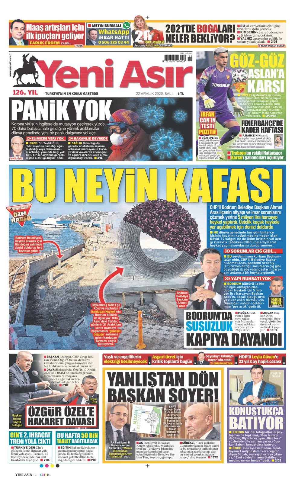 02 Subat 2021 Sali Yeni Asir Gazetesi Manset