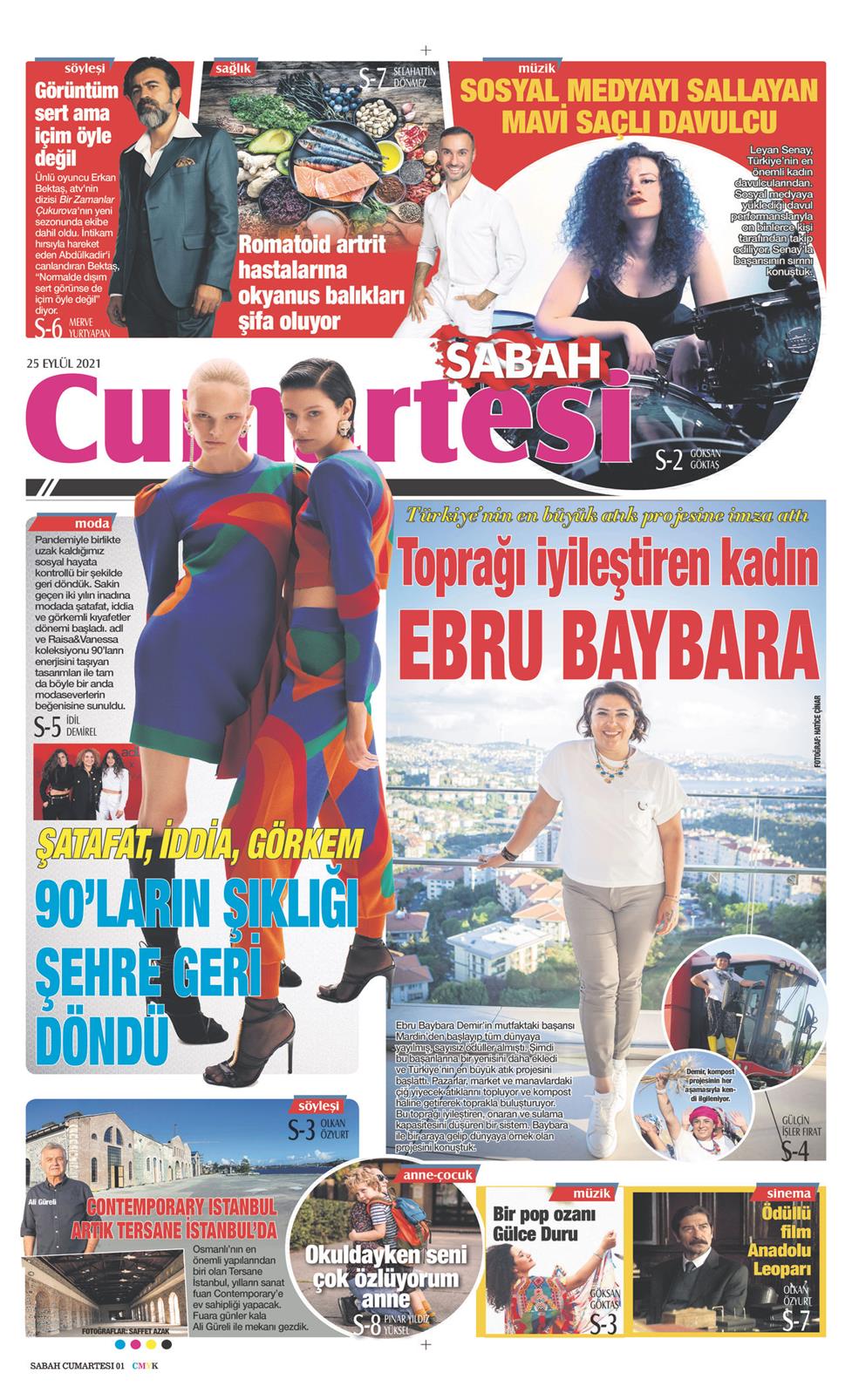 25 Eylül 2021 Cumartesi - Sabah Günaydın gazetesi manşet