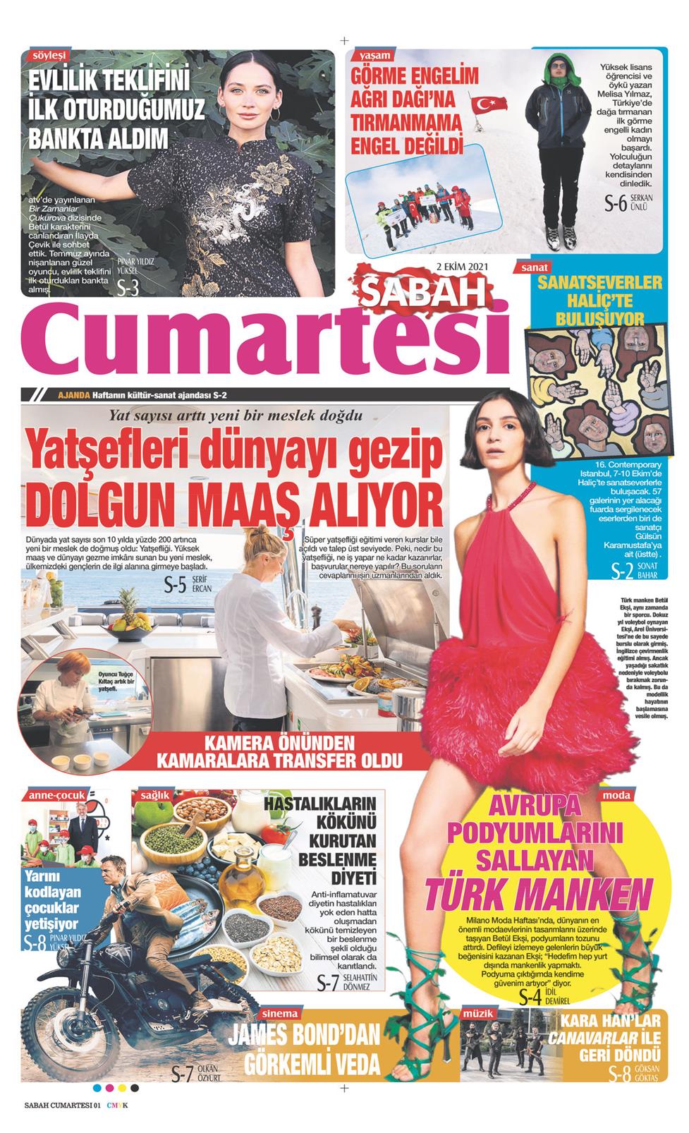 02 Ekim 2021 Cumartesi - Sabah Günaydın gazetesi manşet