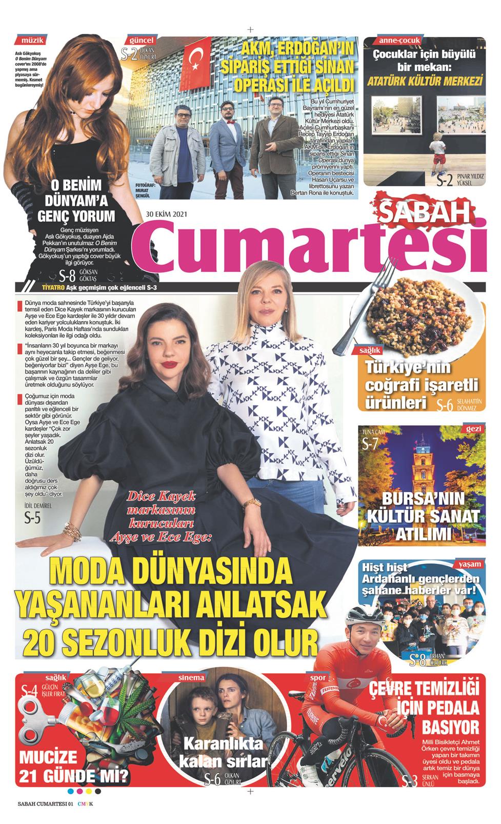 30 Ekim 2021 Cumartesi - Sabah Günaydın gazetesi manşet