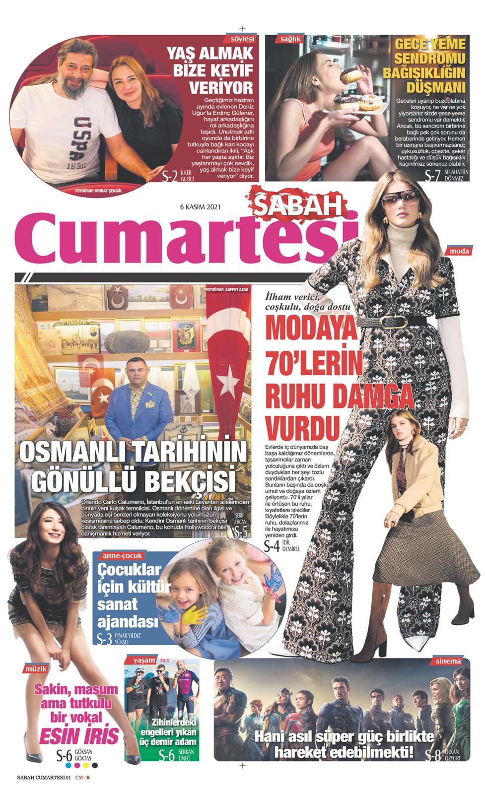 06 Kasım 2021 Cumartesi - Sabah Günaydın gazetesi manşet