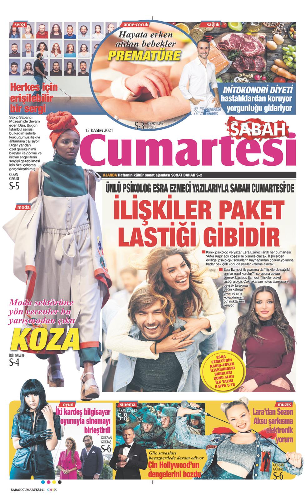 13 Kasım 2021 Cumartesi - Sabah Günaydın gazetesi manşet