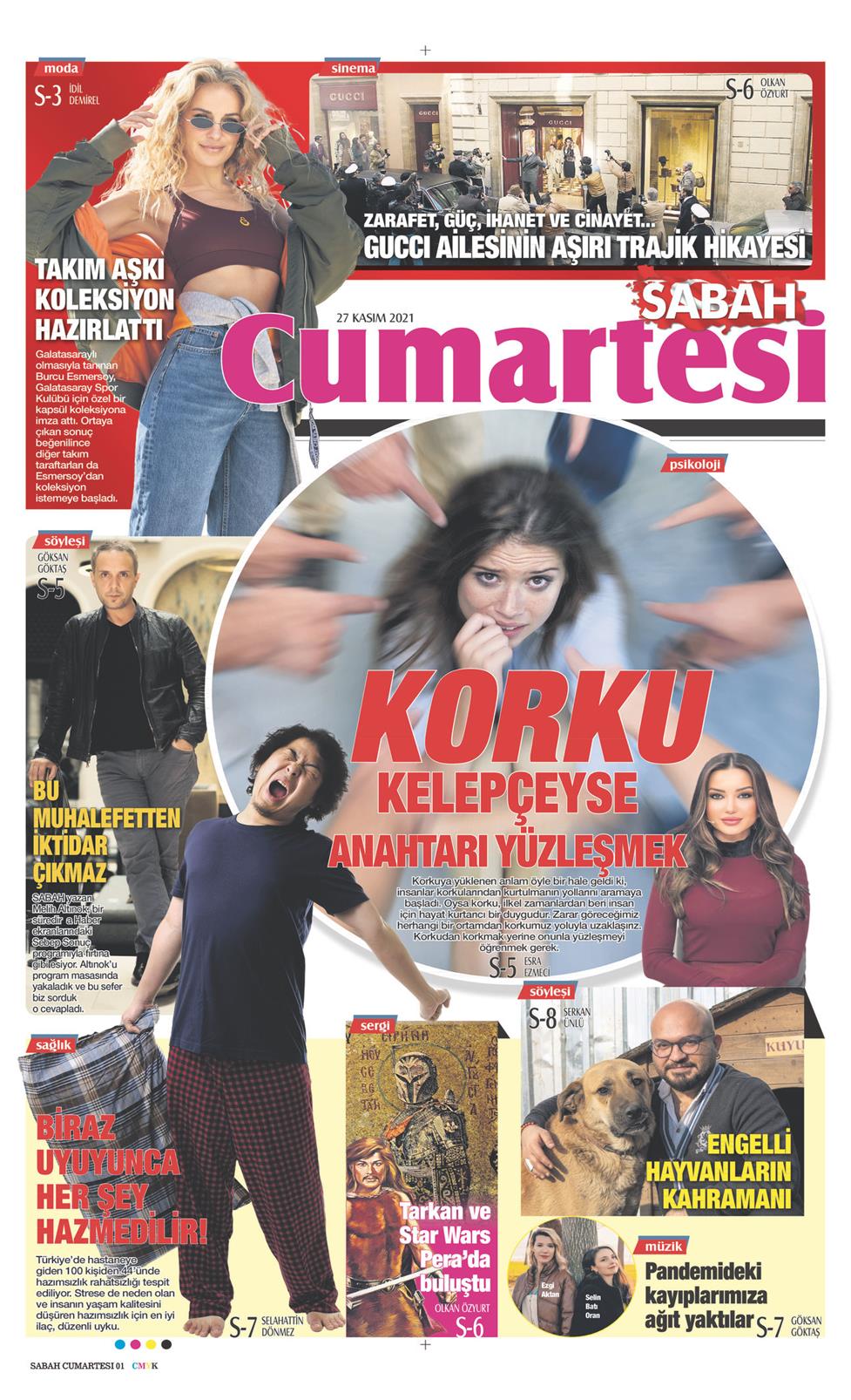 27 Kasım 2021 Cumartesi - Sabah Günaydın gazetesi manşet