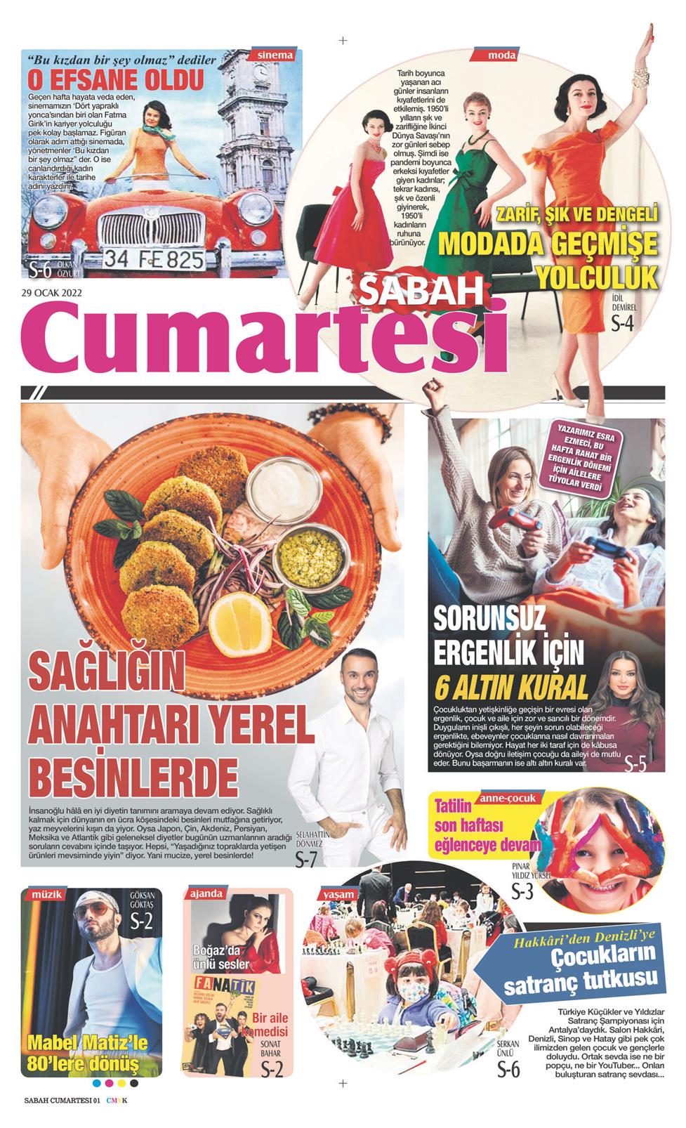 29 Ocak 2022 Cumartesi - Sabah Günaydın gazetesi manşet