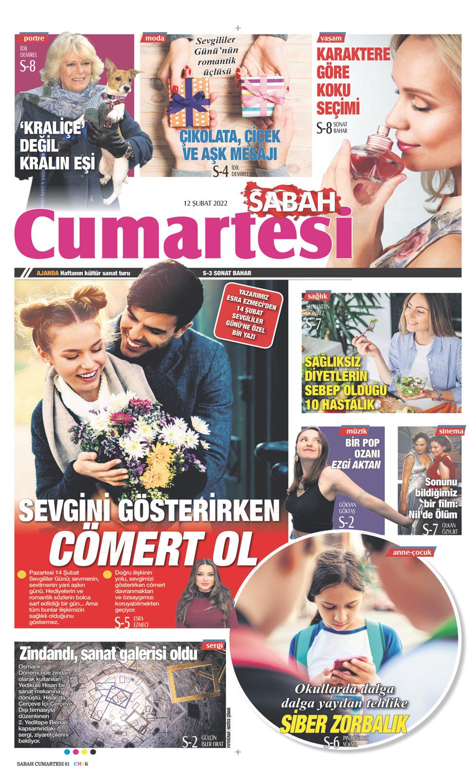 12 Şubat 2022 Cumartesi - Sabah Günaydın gazetesi manşet