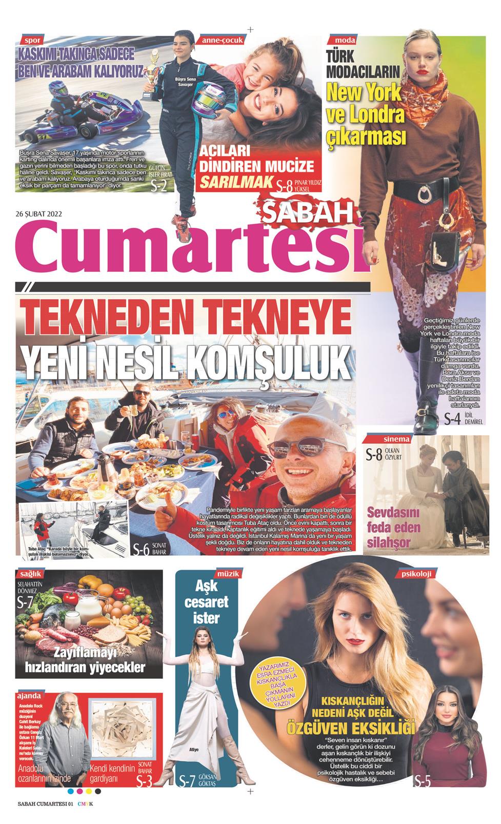 26 Şubat 2022 Cumartesi - Sabah Günaydın gazetesi manşet
