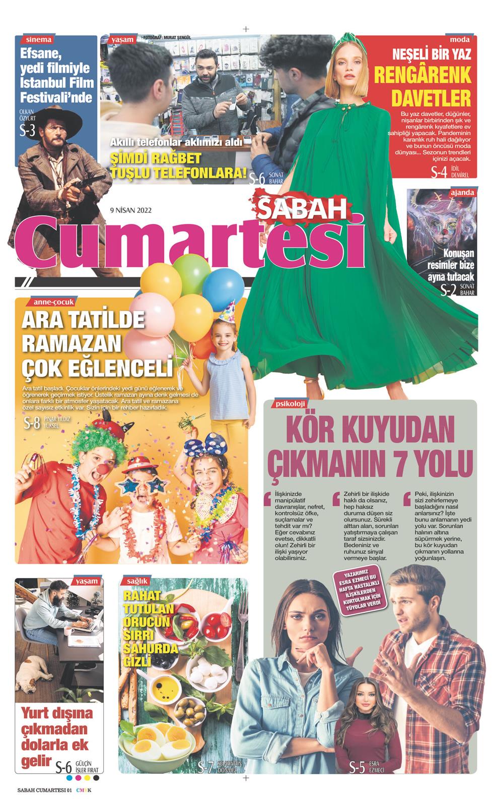 09 Nisan 2022 Cumartesi - Sabah Günaydın gazetesi manşet